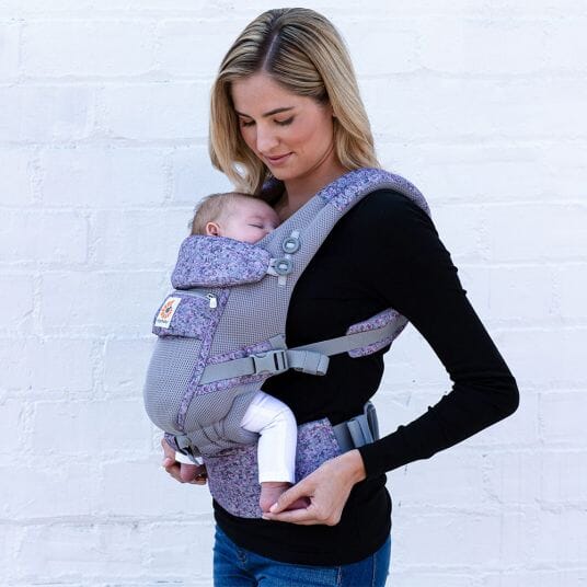 Porte Bébé - BreathBabyBag™ - Mauve Lavande - Univers pour Bébé